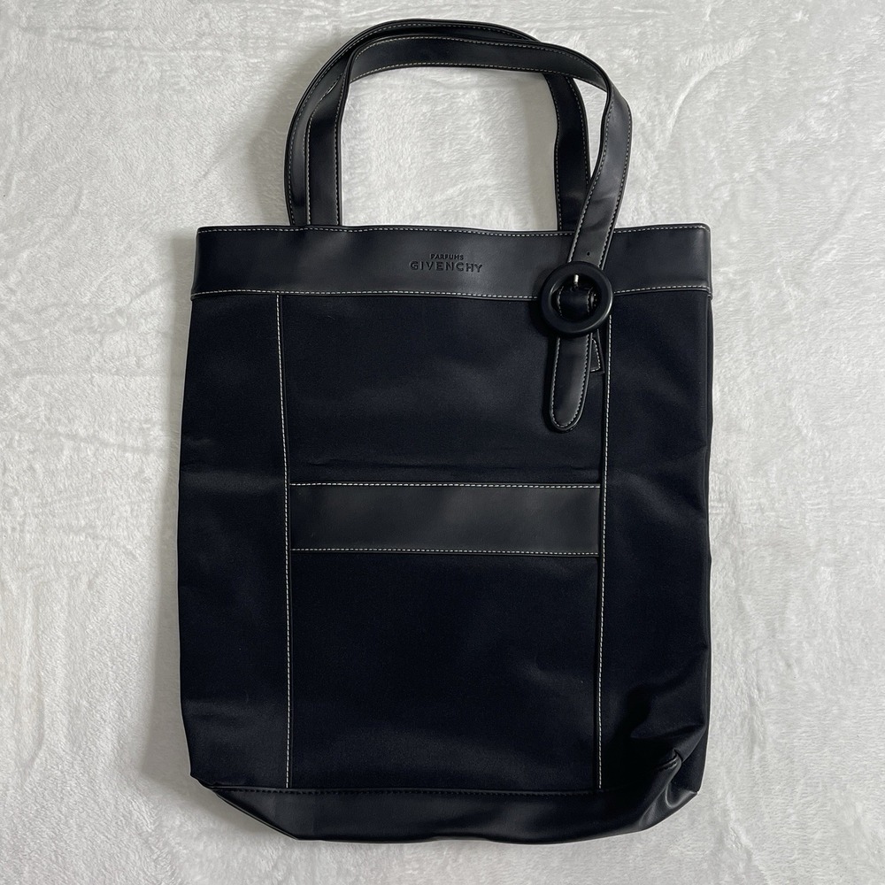 Givenchy Parfums Large Black Tote Bag with Shoulder Strap PVC Blocking - Picture 3 of 8